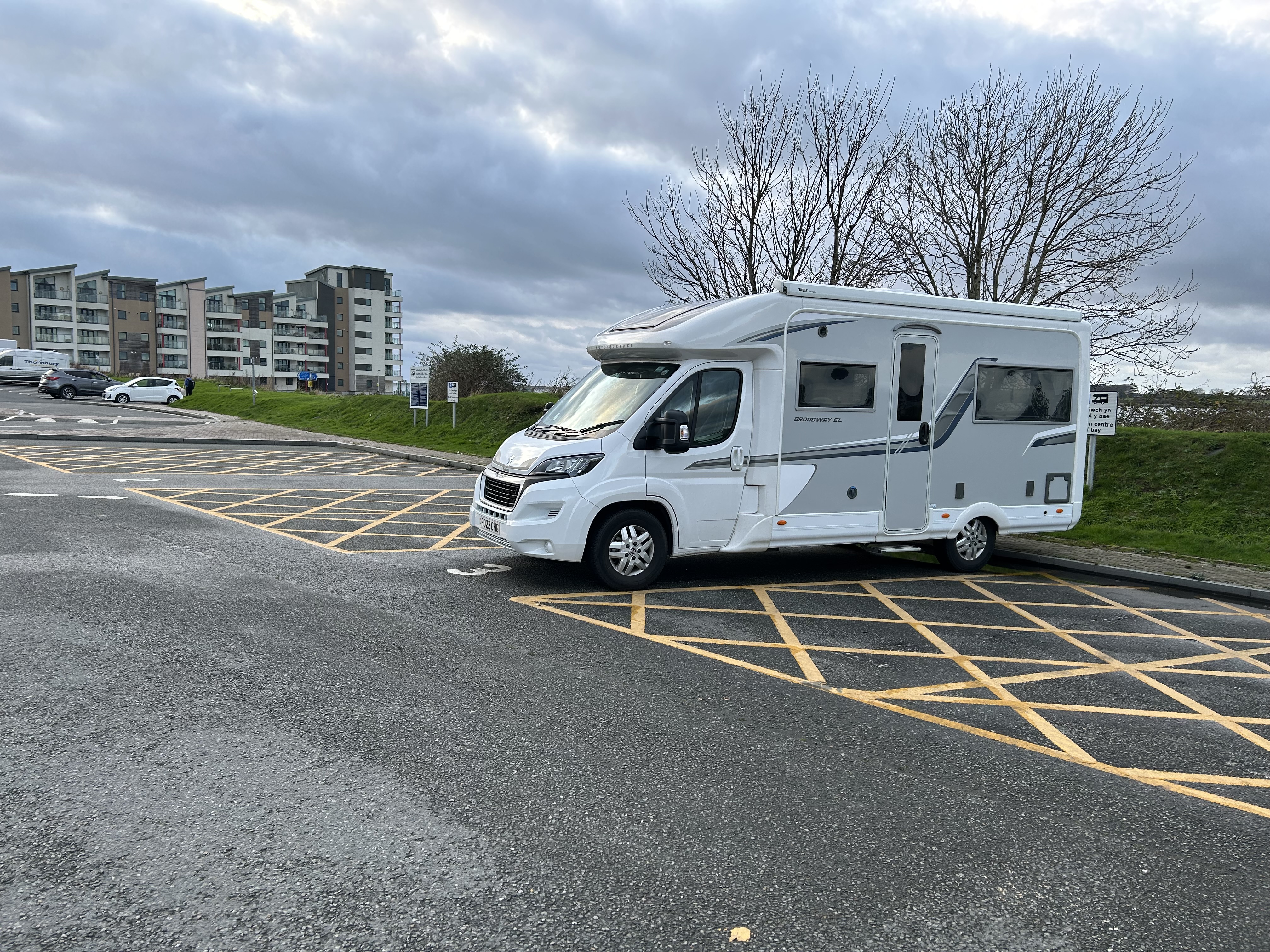 Motorhome at the Arosfan Caernarfon site  