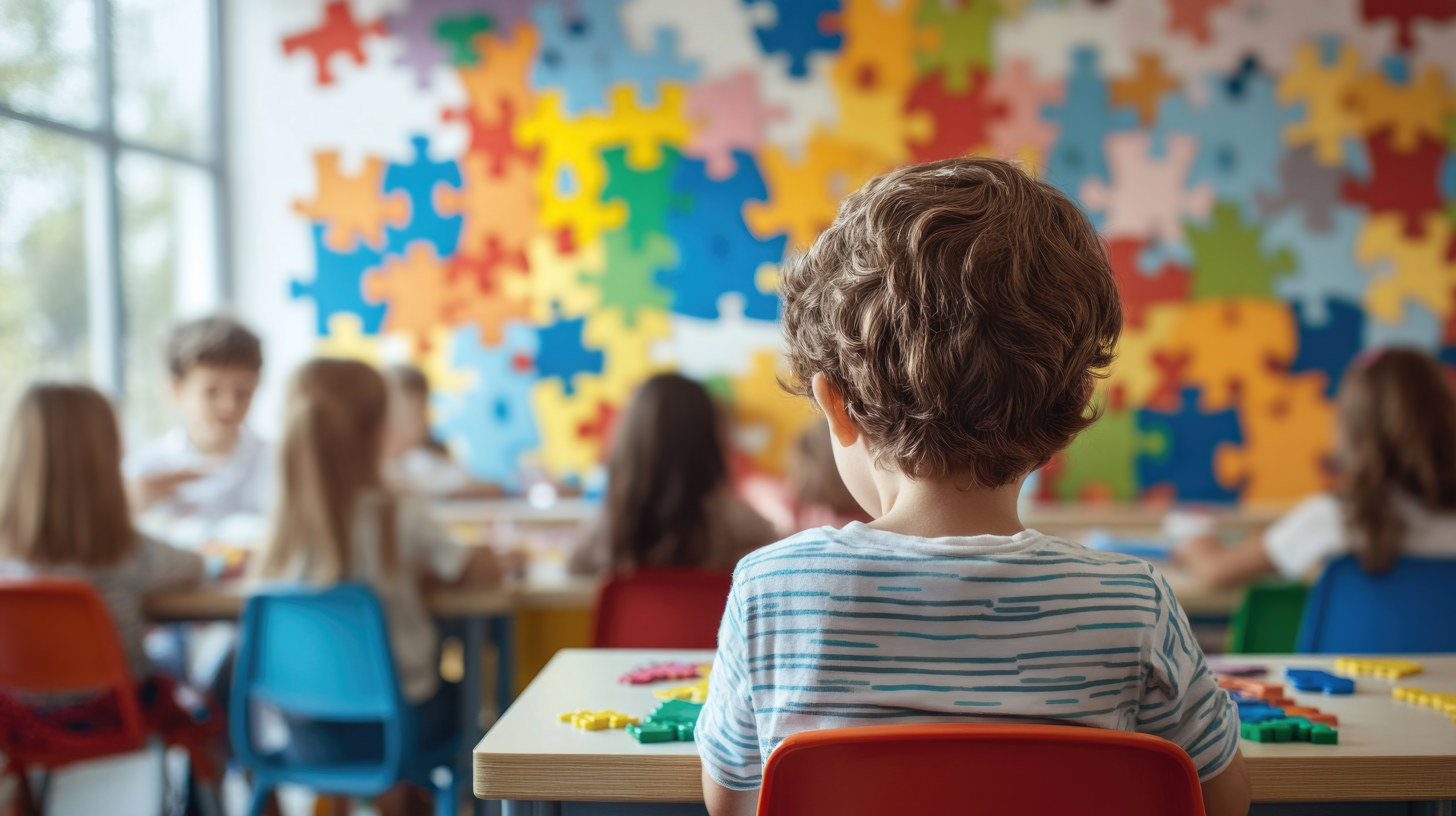 Child sitting in a classroom