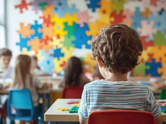 Child sitting in a classroom