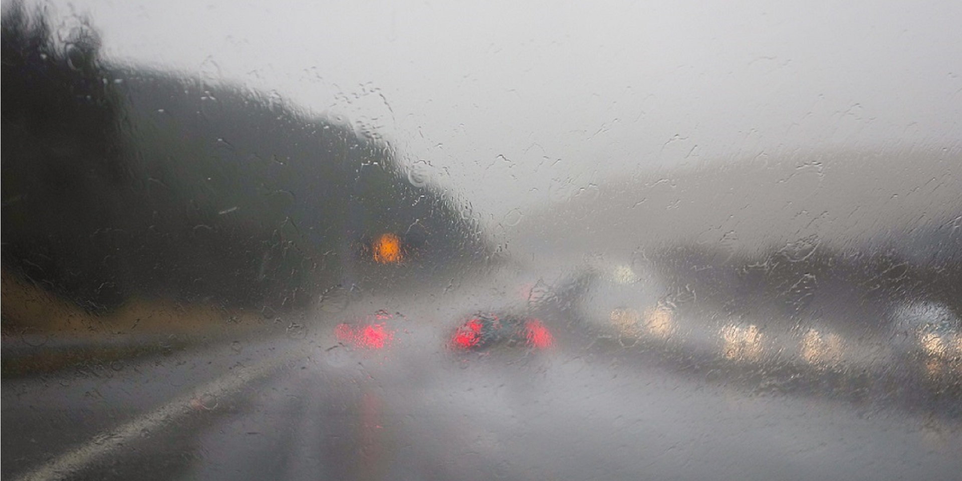 Rain on the road