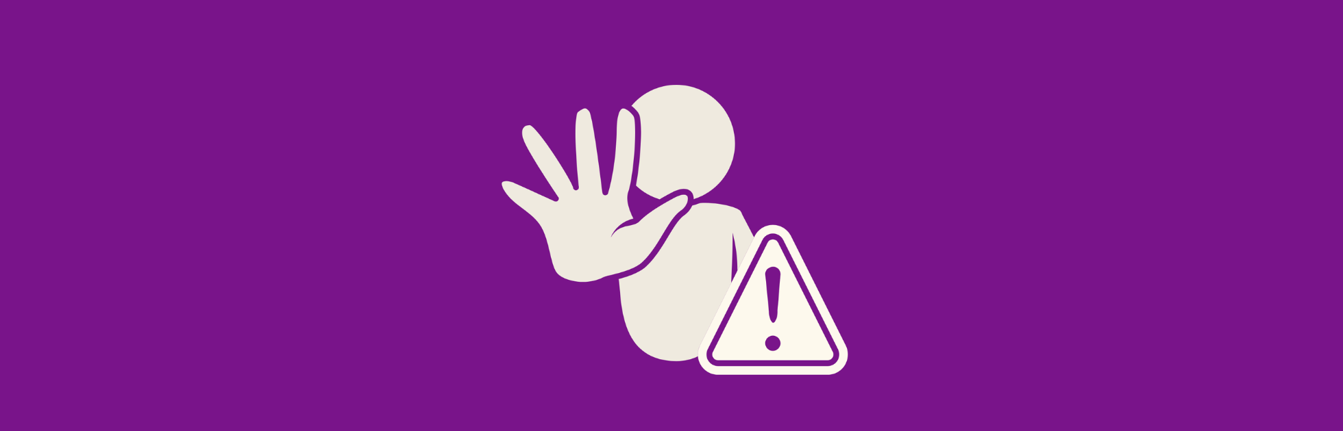 Animation of a hand signalling to stop